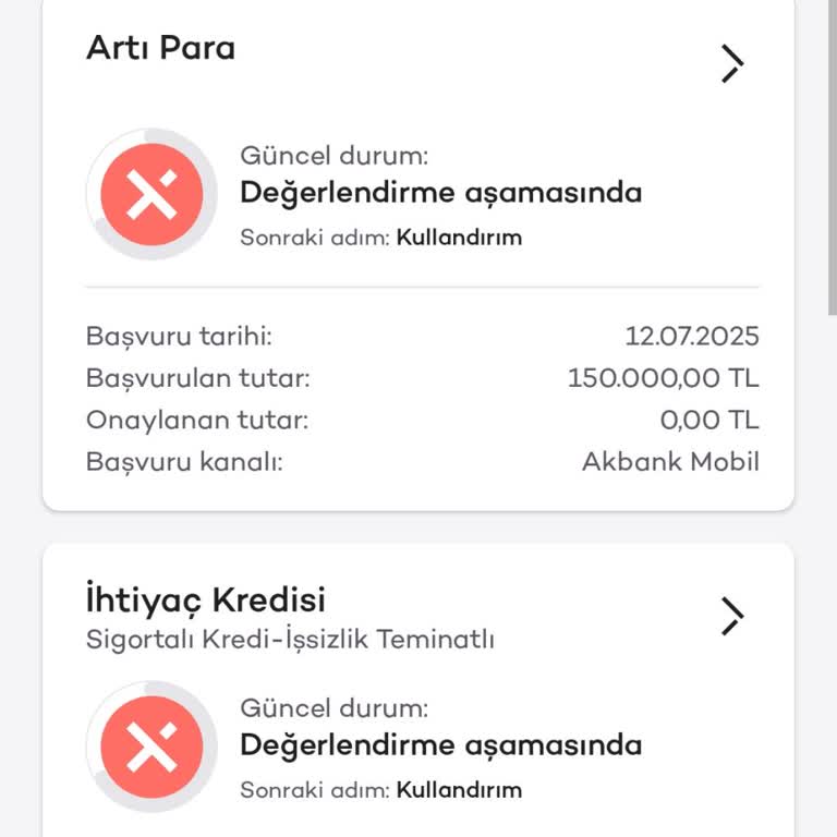 Akbank İhtiyaç Kredisi Başvurularım Sürekli Reddediliyor