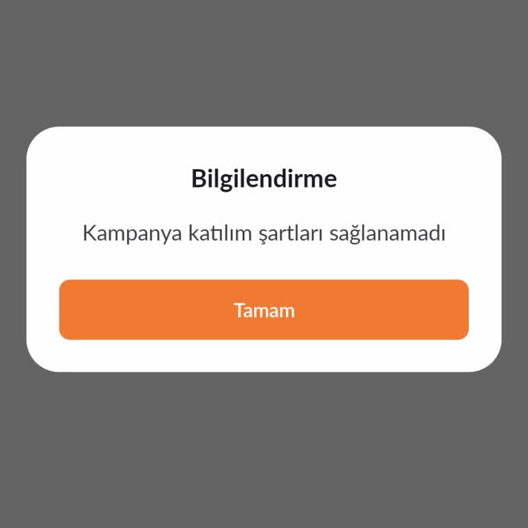 Kampanya Şartları Sağlanamıyor, 5 GB Hakkım Verilmiyor