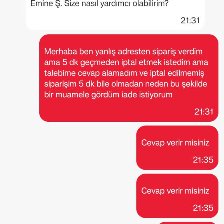 Yanlış Adrese Verilen Siparişin İptali Ve Haksız Para Çekimi