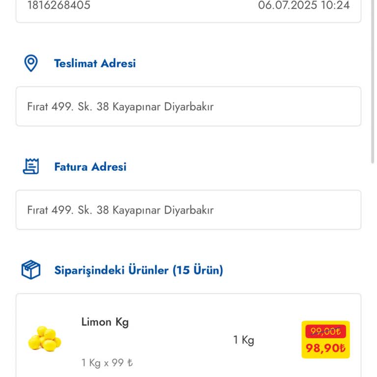 Eksik Ürün Ve Yoğurt Kapağı Sorunu Çözülmedi Müşteri Hizmetleri İlgisiz