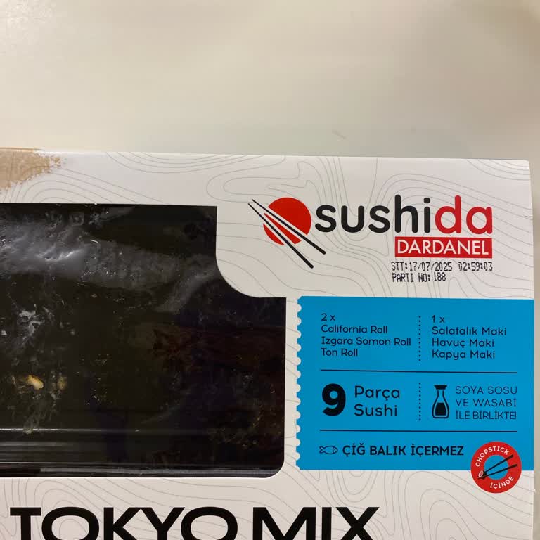 Dardanel Suşi Siparişimde Wasabi Sos Eksik Geldi