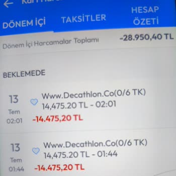 Ödeme Hatası Sonucu Kredi Kartından İki Kez Çekim Yapıldı