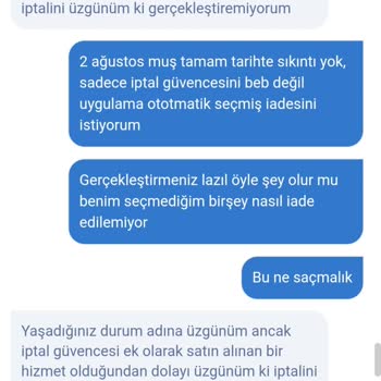 Onayım Olmadan Ekstra Ücret Alındı, İade Talep Ediyorum