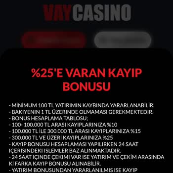 Vaycasino'da Kayıp Bonusu Hakkında Bilgilendirme Eksikliği ve Çekim Sorunu