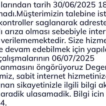 Üç Aydır İnternet Yok Maddi Kayıp Yaşıyorum Çözüm Bekliyorum