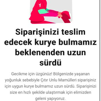 Yemeksepeti Teslimat Gecikmesi ve İptal Seçeneği Eksikliği Mağduriyeti