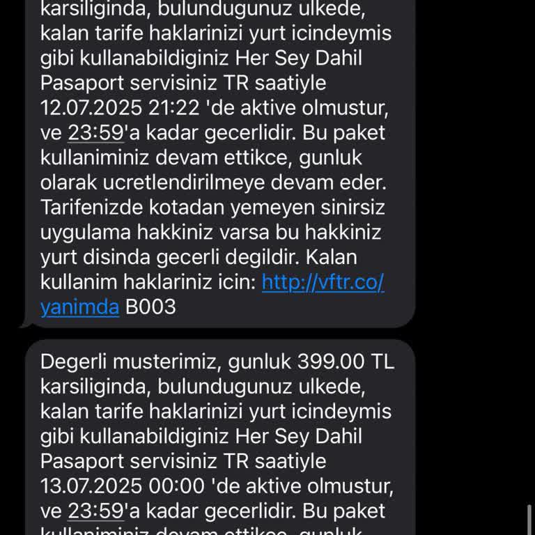 Yurtdışı Paketi İzinsiz Tanımlandı, Mesajlar Geç Ulaşıyor Mağduriyet Yaşıyorum