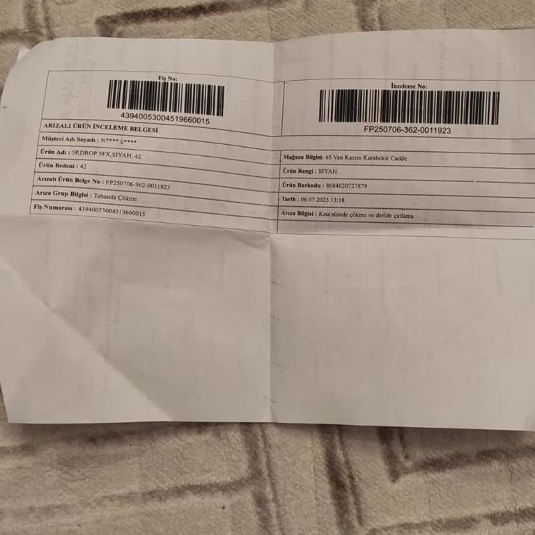 3 Ayda Az Kullanılan Ayakkabının Tabanında Çökme Yaşadım