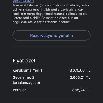 Ödemesi Yapılan Rezervasyonum Keyfi Şekilde İptal Edildi