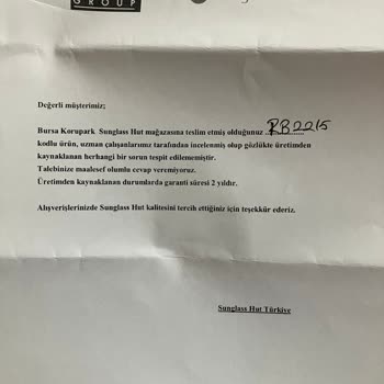 Sıfır Alınan Gözlükte Leke Ve Çizik, Değişim Reddiyle Hayal Kırıklığı