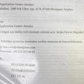 VFS Global Antalya İsveç Vize Merkezi'nde Adres Yanıltması Ve Yetersiz Takip Hizmeti