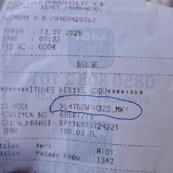 A101 İtunes Kart Sorunu