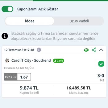 Kazanan Bahis Kuponumun Ödemesi Yapılmadı