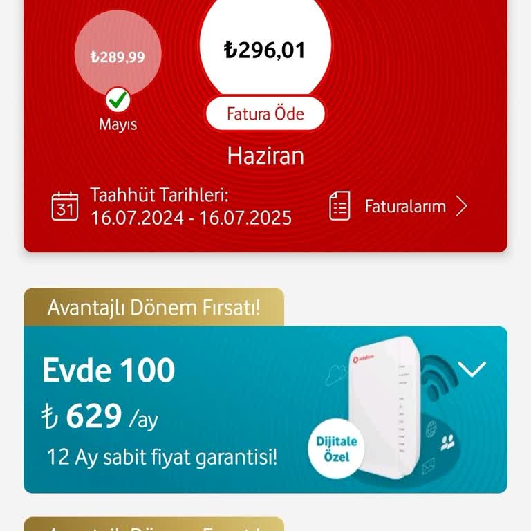 Vodafone İnternet Kampanya Fiyatı Ve Müşteri Temsilcisi Yaklaşımı Hayal Kırıklığı Yarattı
