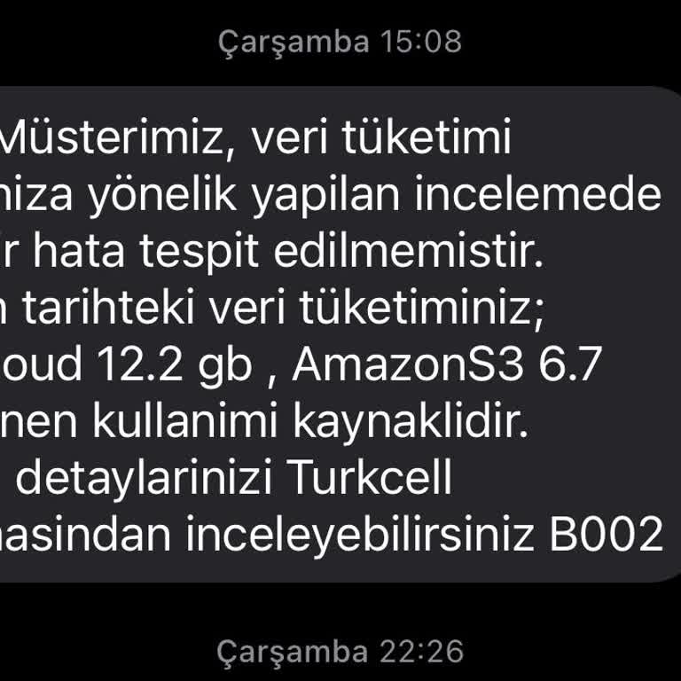 Turkcell Kullanmadığım İnternetin Ücretlendirilmesi Ve Müşteri Hizmetlerinin İlgisizliği