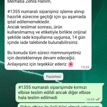 Eksik Ve Yanlış Ürün Teslimatı, İade Ve Müşteri Hizmetlerinde Sorun