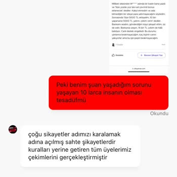 Millibet'te Bonus Sonrası Çekim Yapılamıyor Ve Canlı Destek Yanıt Vermiyor