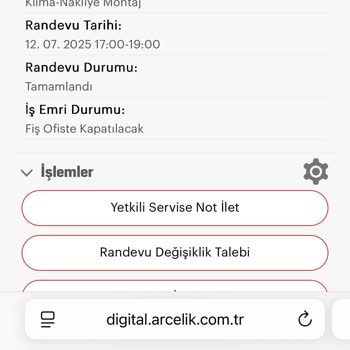 Arçelik Klima Montajı Randevusu Sürekli Ertelendi Bilgi Verilmedi