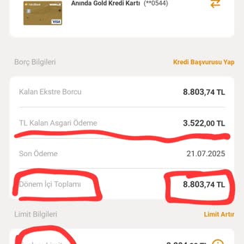 Kredi Kartı Limit Düşüşüne Rağmen Yüksek Asgari Tutar Hesaplanması Ve Müşteri Hizmetlerinden Destek Alamama