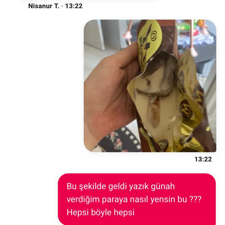 Sipariş Verdiğim Dondurmalar Erimiş Ve Çözüm Sunulmadı