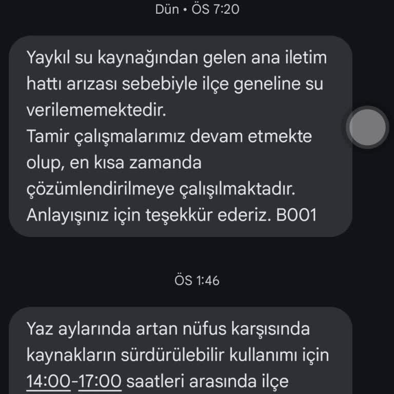 Gerze Belediyesi'nin Su Kesintisi Nedeniyle Yaşanan Mağduriyet