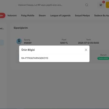 Satın Alınan VP Kodunun Kullanılmış Çıkması Ve Para İadesi Talebi
