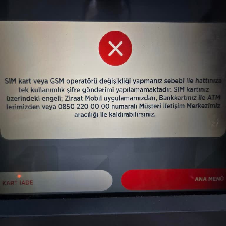 Sim Kartı Bloke Sonrası Ziraat Mobil Bankacılıkta Çözümsüzlük Döngüsü
