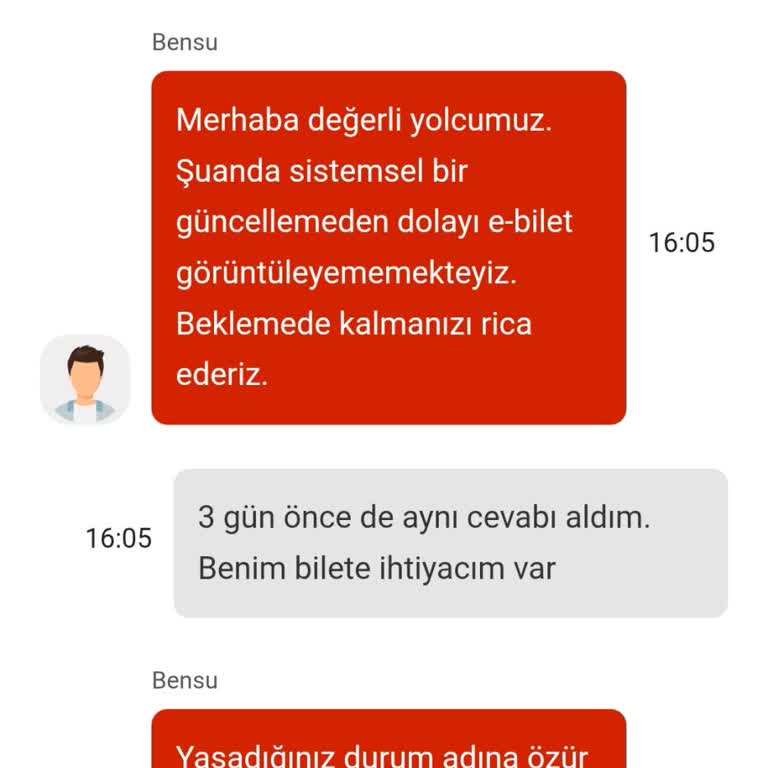 Yolculuk Sonrası Biletimi Günlerdir Alamıyorum