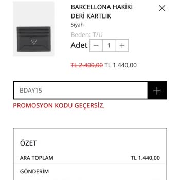 Guess Doğum Günü Hediyesi Kodu Çalışmıyor, Müşteri Mağdur Oldu