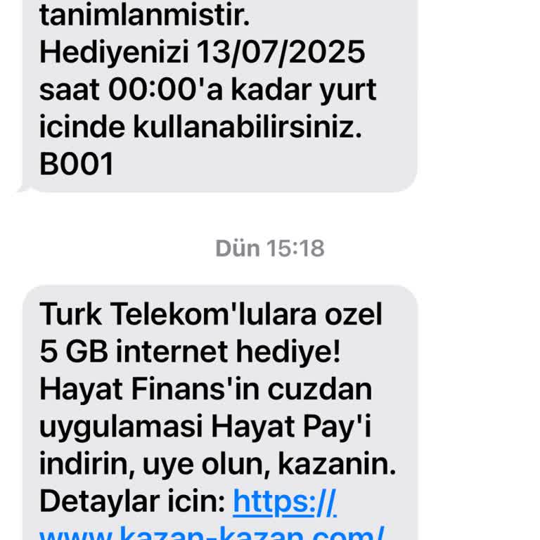 Hayat Pay Uygulamasında Vaat Edilen 5 GB İnternet Hattıma Tanımlanmadı