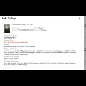 Teslim Edilmeyen Ürün İçin Haksız Kullanılmış İade Ve İlgisizlik