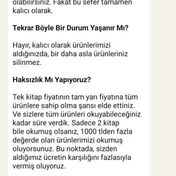 Psikolojimen Sınırsız Kitap Erişimi Vaadinin Sonradan Ücretlendirilmesi