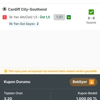 Kazandığım Kuponun Ödemesi Yapılmıyor Mağdurum