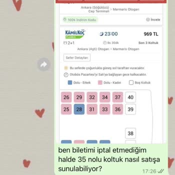 Aldığım Tekli Koltuk Son Anda Çift Koltuk Yapıldı, Koltuk Numaram Silindi