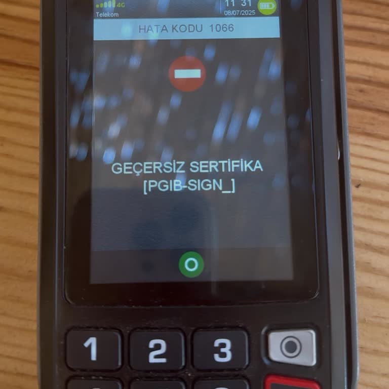 Ödeal Yazarkasa Pos Cihazında Süreç Boyunca Sertifika Hatası Ve Destek Eksikliği