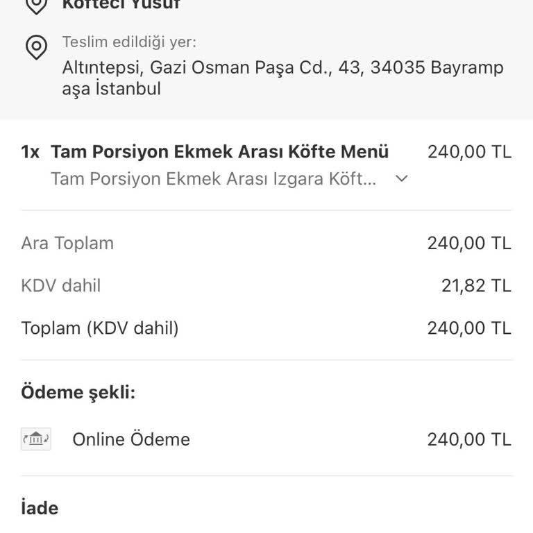 Çiğ Köfte Ekmek, Eksik İade: Param Boşa Gitti!