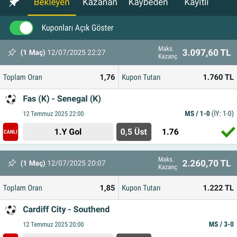 Kazanan Kuponlarımın Ödemesi Yapılmadı