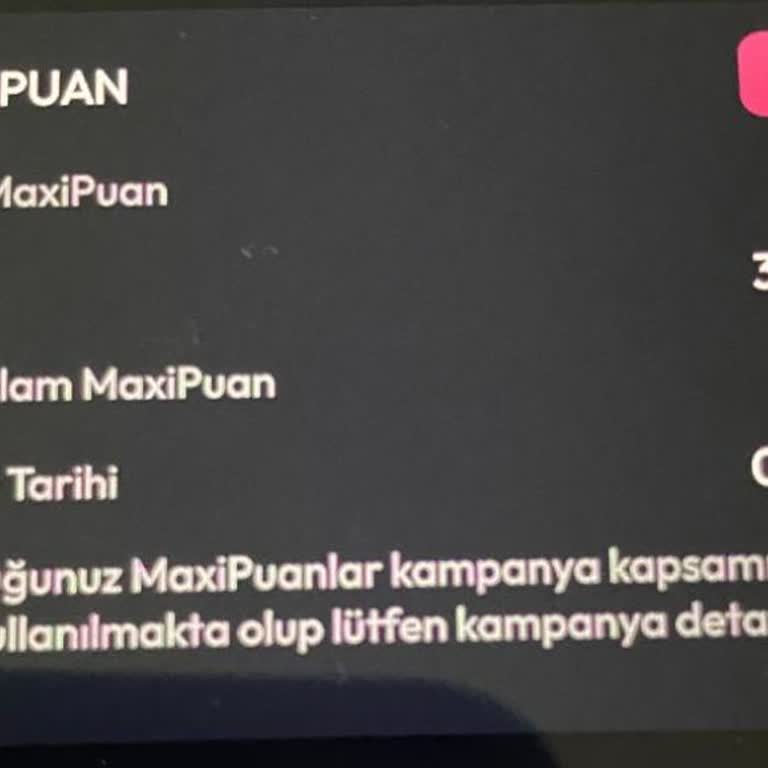 Kazandığım Maxi Puanı Kullanamıyorum, Sorun Çözülmüyor