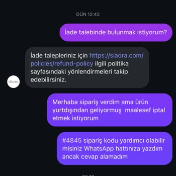 Sipariş Sonrası İletişim Yok, Ürün Durumu Belirsiz Ve Para İadesi Yapılmıyor