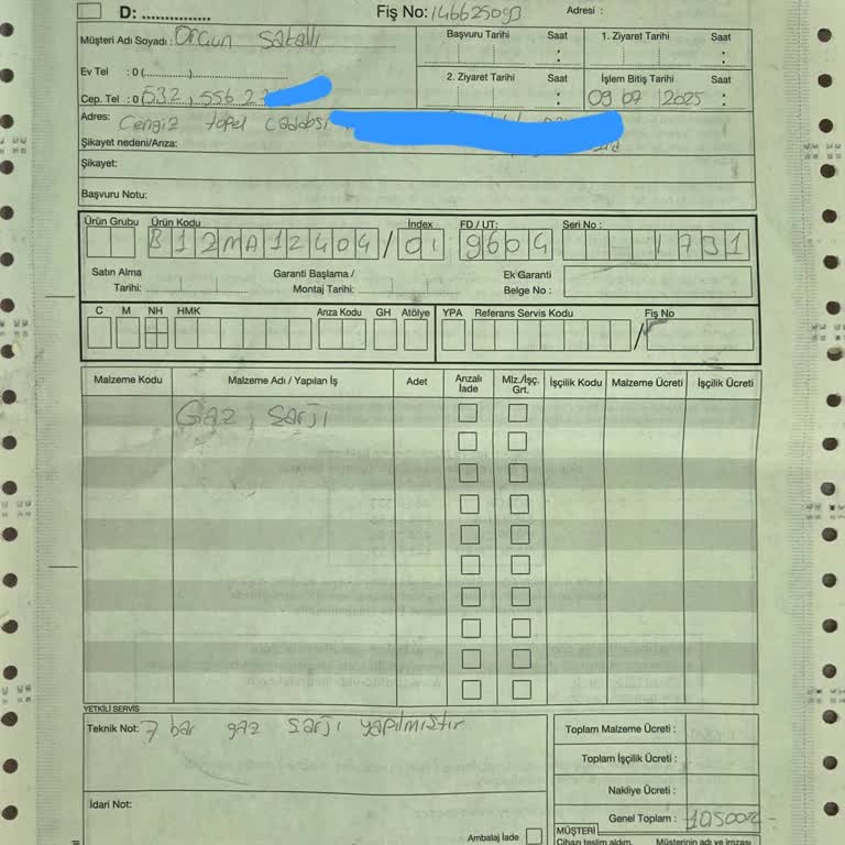 Bosch Yetkili Servisten Fahiş Gaz Dolum Ücreti Şoku