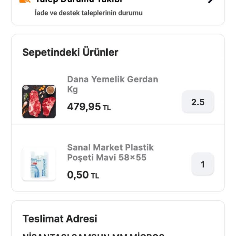 Migros Sanal Markette Stokta Olmayan Ürün İçin Sipariş Alınması Ve Çözüm Sunulmaması
