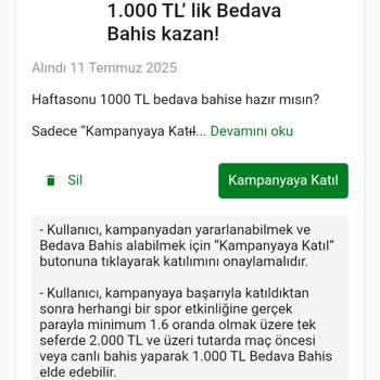 Verilen Bonus Sözleri Yerine Getirilmiyor