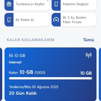 Kullanılmayan İnternet Paketlerinin İptalini Ve Ücret İadesini İstiyorum