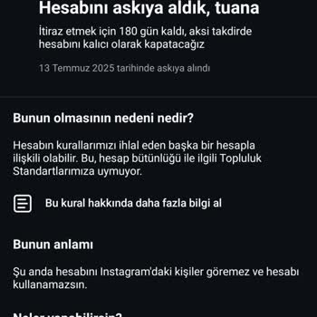 Instagram Hesaplarım Sürekli Askıya Alınıyor, Çözüm Yok