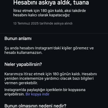 Instagram Hesaplarım Sürekli Askıya Alınıyor, Çözüm Yok