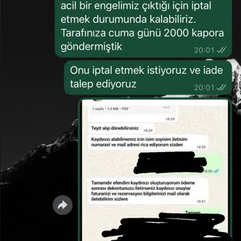 Kapora İadesi Talebinde Kaba Ve İlgisiz Yaklaşım