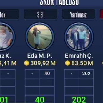 101 Okey Plus 3 Kişi Ortak Oyun Oynuyor Çip Transferi Yapıyorlar