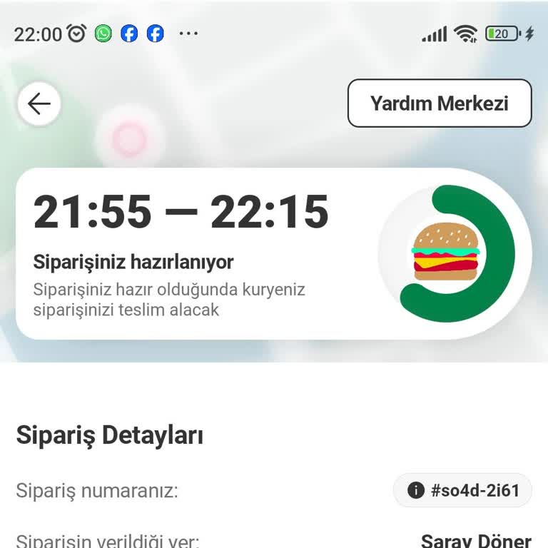 Yemeksepeti Saray Döner Hiç Memnun Kalmadım