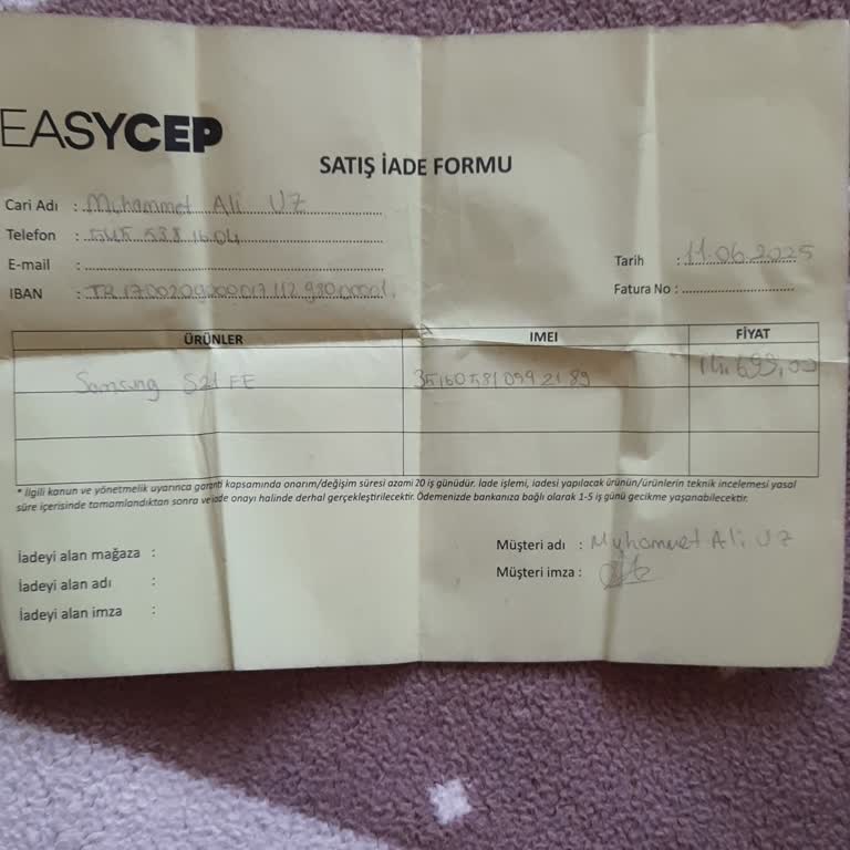 Telefon İadesi Sonrası Ödeme Gecikmesi Ve Taksitlendirme Sorunu