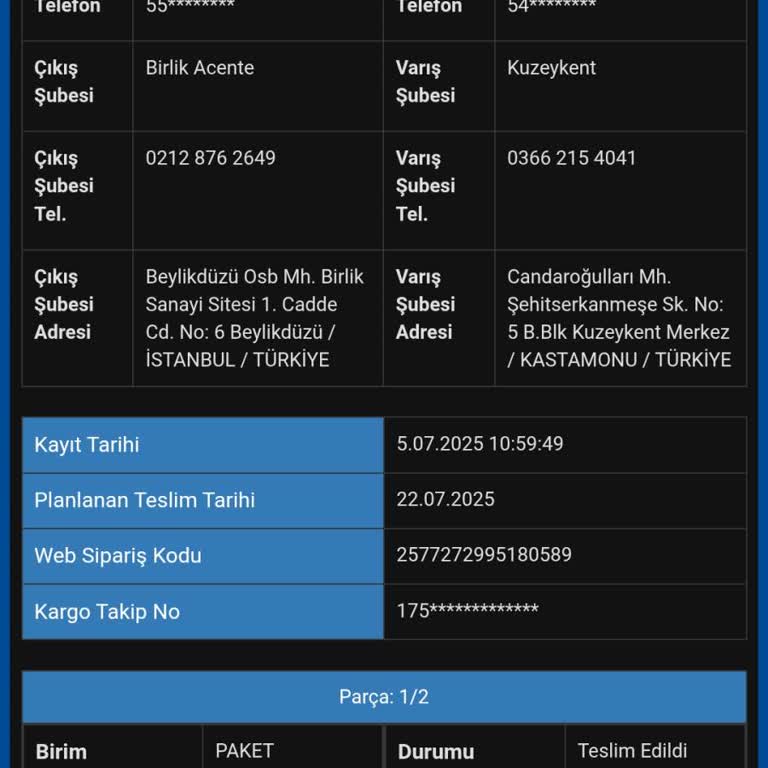 Kargo Teslim Edilmeden Teslim Edildi Gösterildi, Param Ve Ürünüm Kayboldu